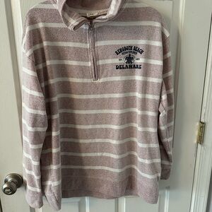 Striped Quarter-Zip Pullover